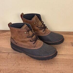UGG Zetik Waterproof Duck Ankle Boots Chestnut Men Size 8 Rain Winter Rugged